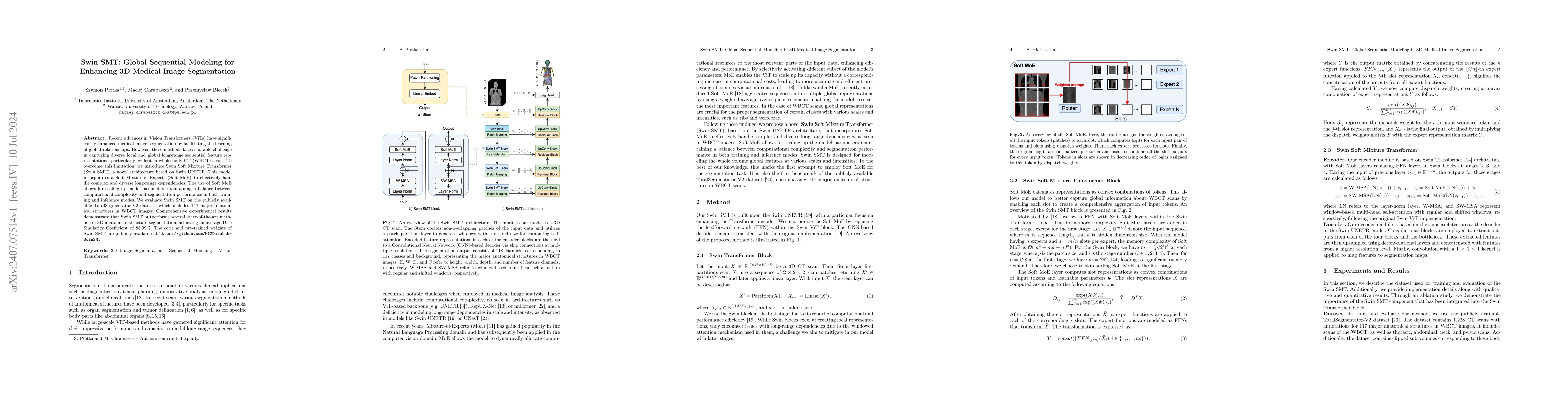 Thumbnail for Swin SMT: Global Sequential Modeling in 3D Medical Image Segmentation