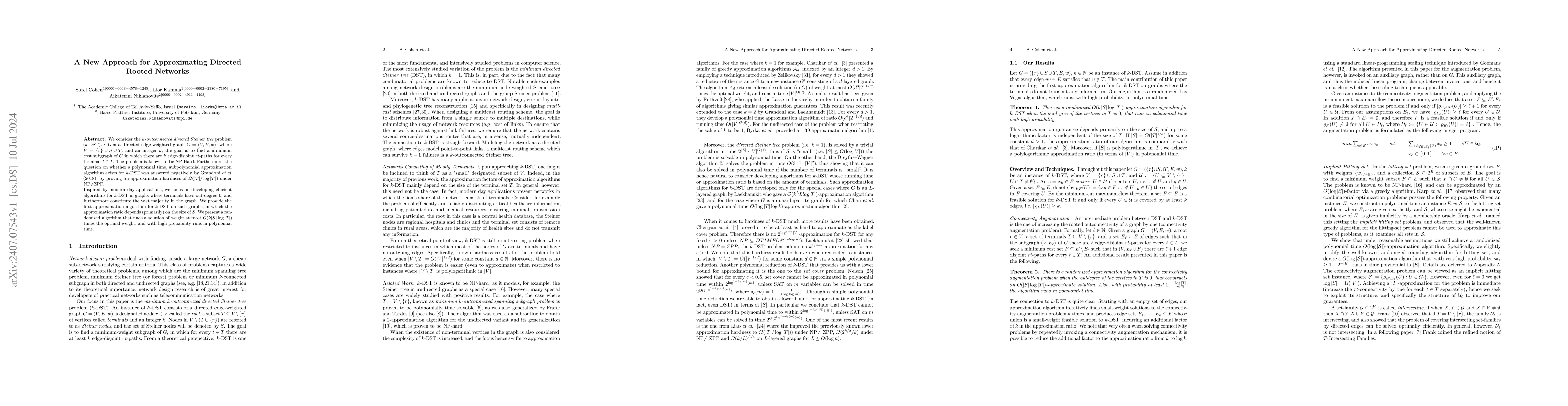 Thumbnail for A New Approach for Approximating Directed Rooted Networks