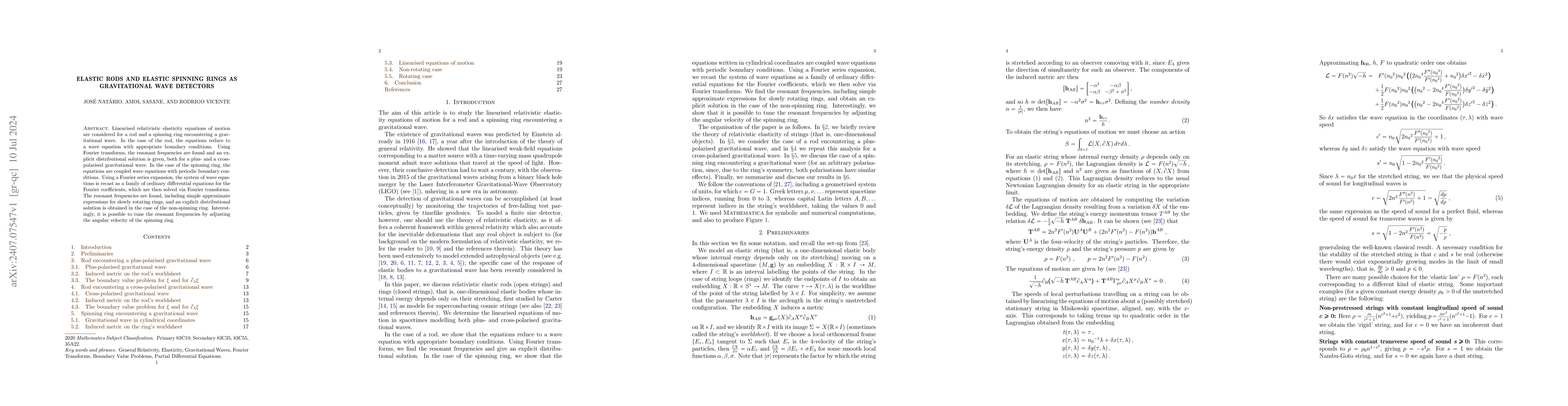 Thumbnail for Elastic rods and elastic spinning rings as gravitational wave detectors