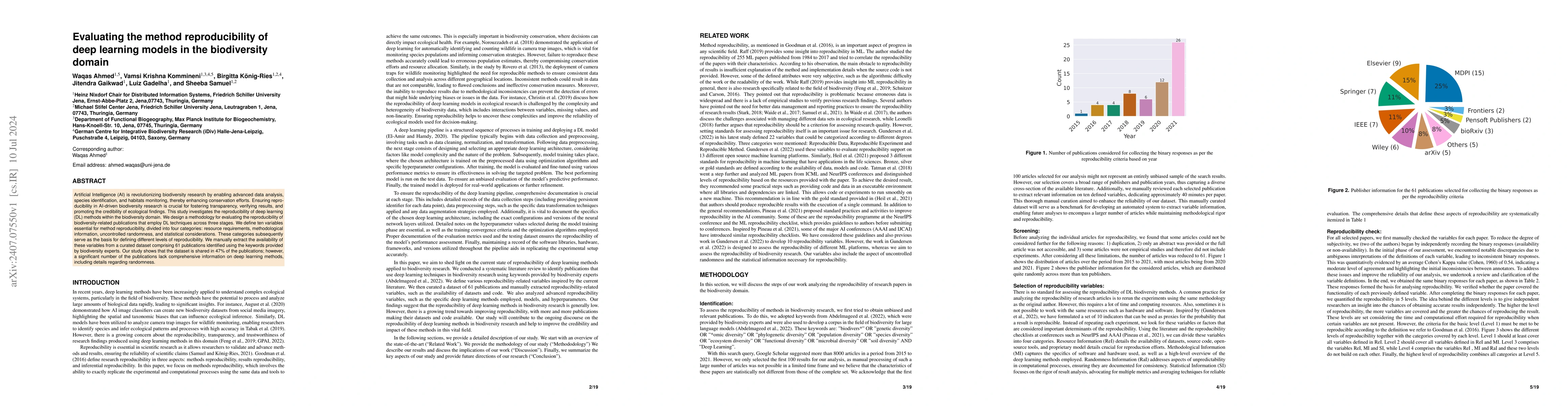 Thumbnail for Evaluating the method reproducibility of deep learning models in the
  biodiversity domain