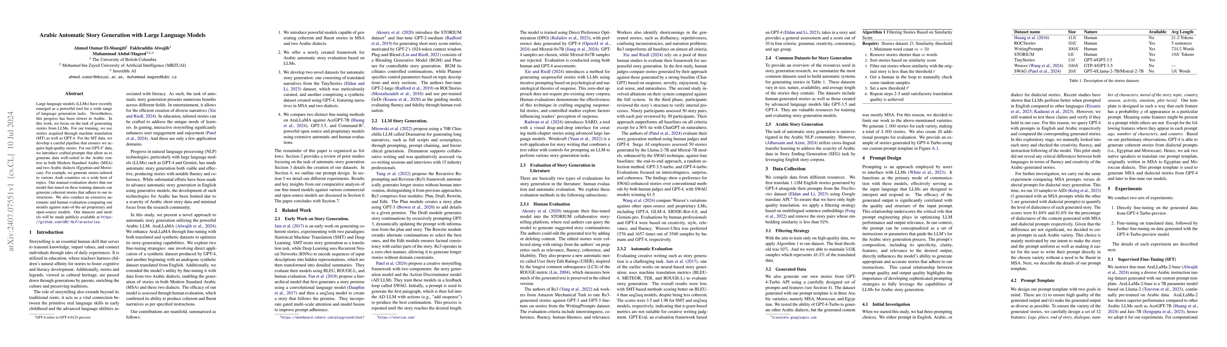 Thumbnail for Arabic Automatic Story Generation with Large Language Models