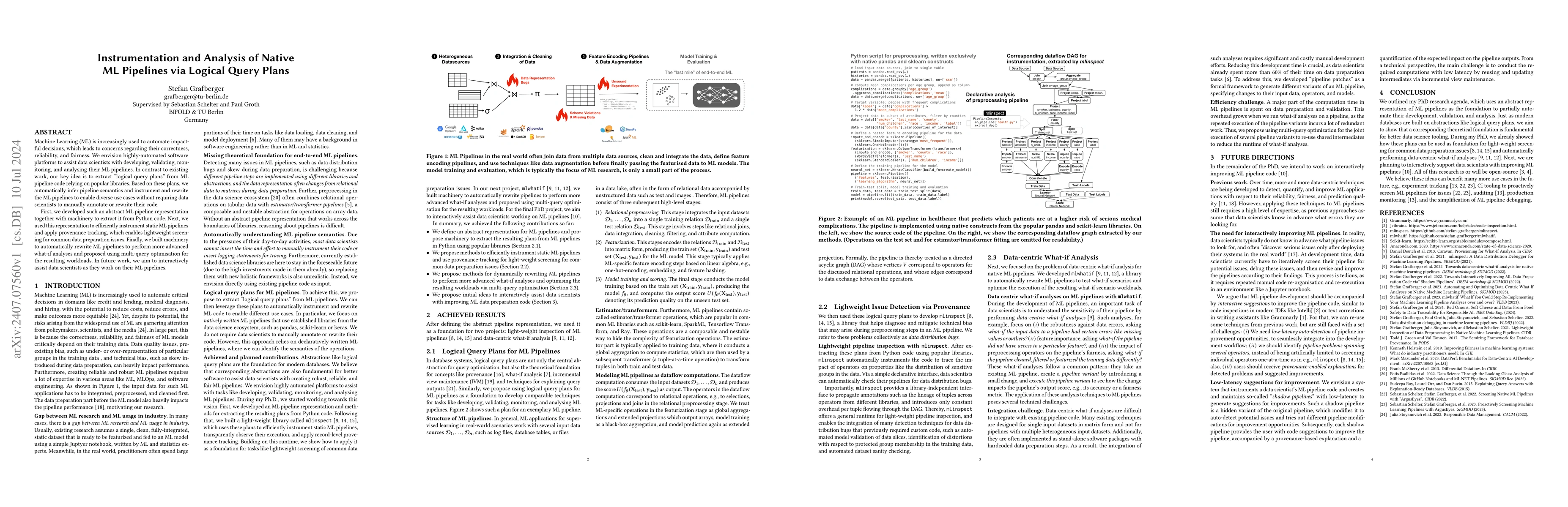 Thumbnail for Instrumentation and Analysis of Native ML Pipelines via Logical Query
  Plans