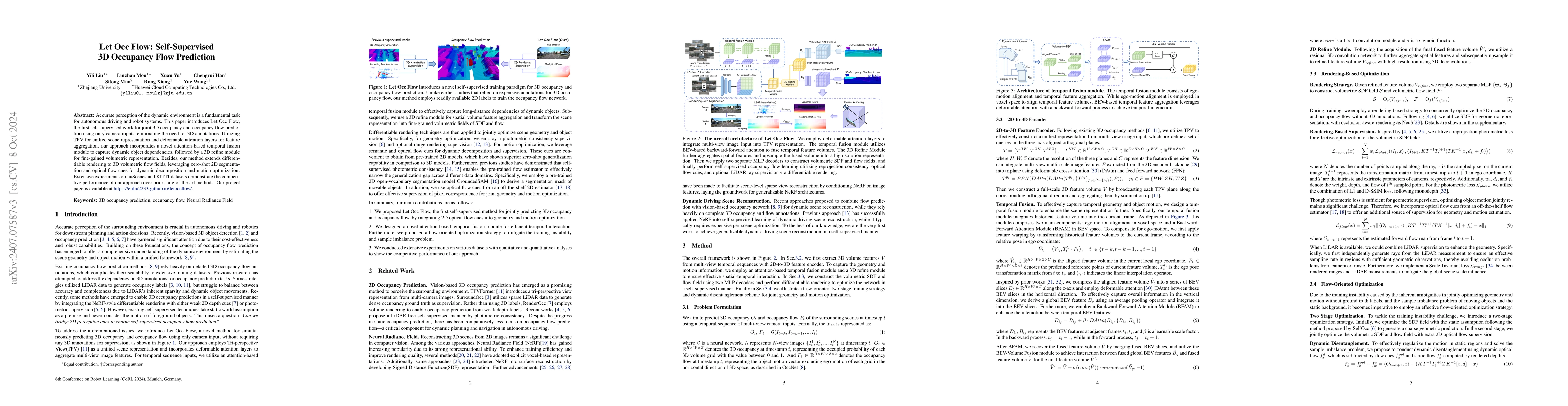 Thumbnail for Let Occ Flow: Self-Supervised 3D Occupancy Flow Prediction