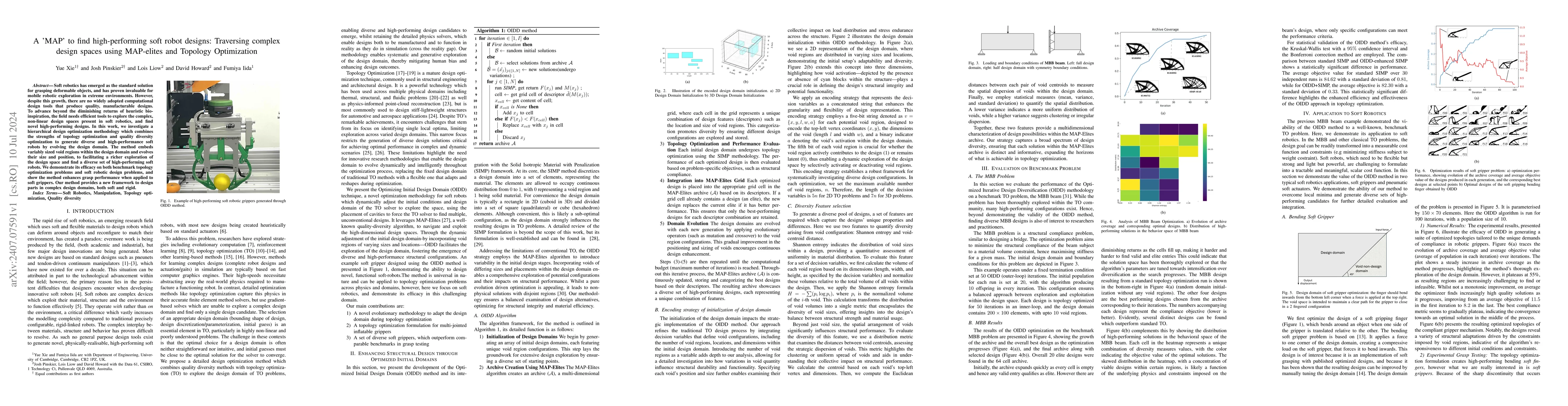 Thumbnail for A 'MAP' to find high-performing soft robot designs: Traversing complex
  design spaces using MAP-elites and Topology Optimization