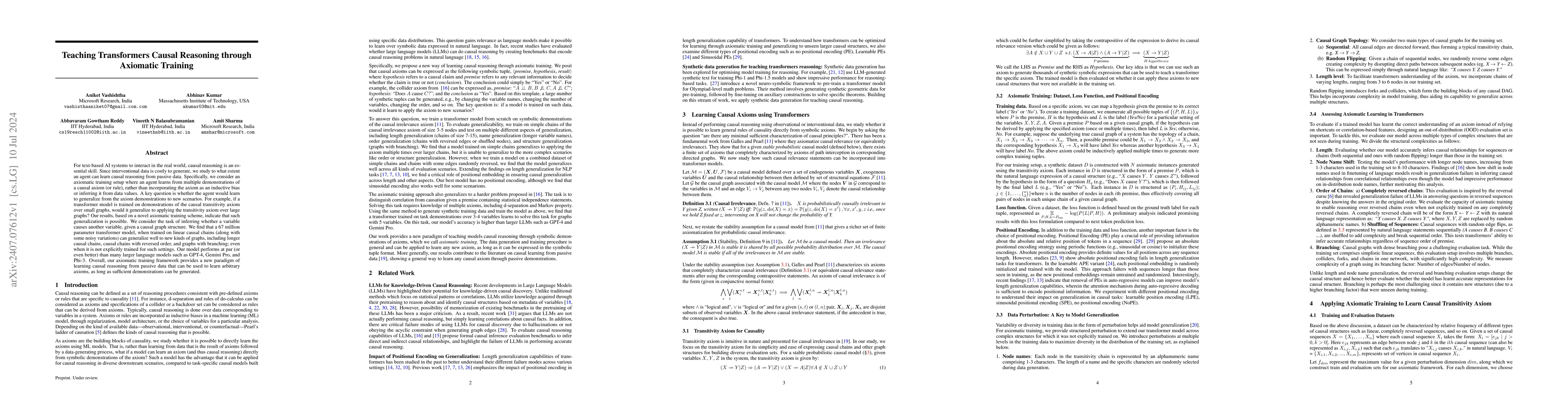 Thumbnail for Teaching Transformers Causal Reasoning through Axiomatic Training