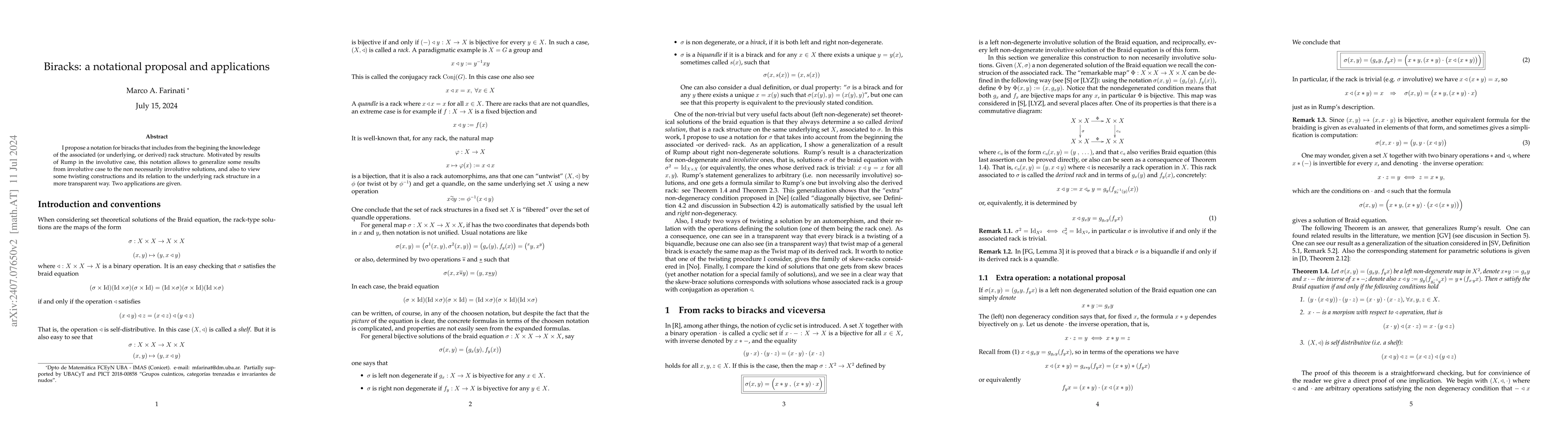 Thumbnail for Biracks: a notational proposal and applications