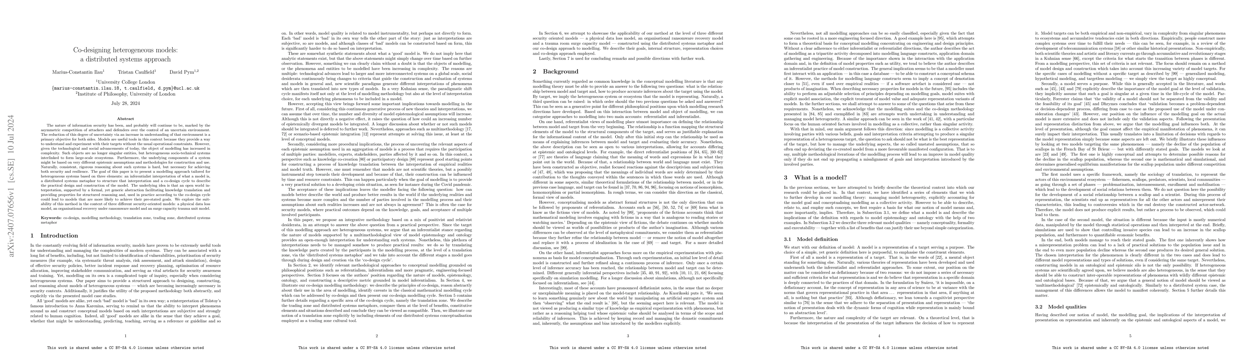 Thumbnail for Co-designing heterogeneous models: a distributed systems approach