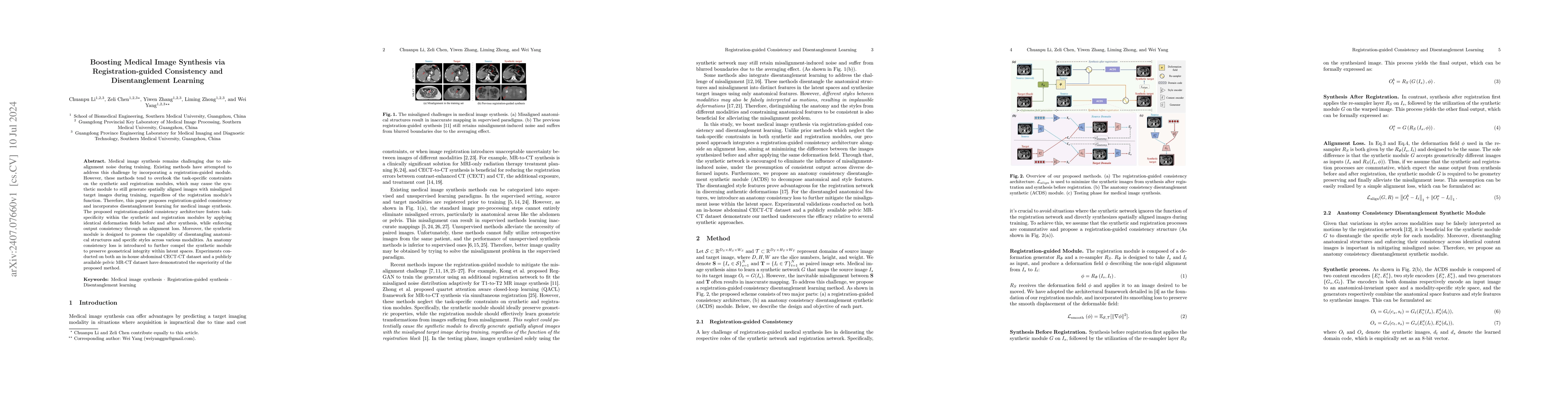 Thumbnail for Boosting Medical Image Synthesis via Registration-guided Consistency and
  Disentanglement Learning