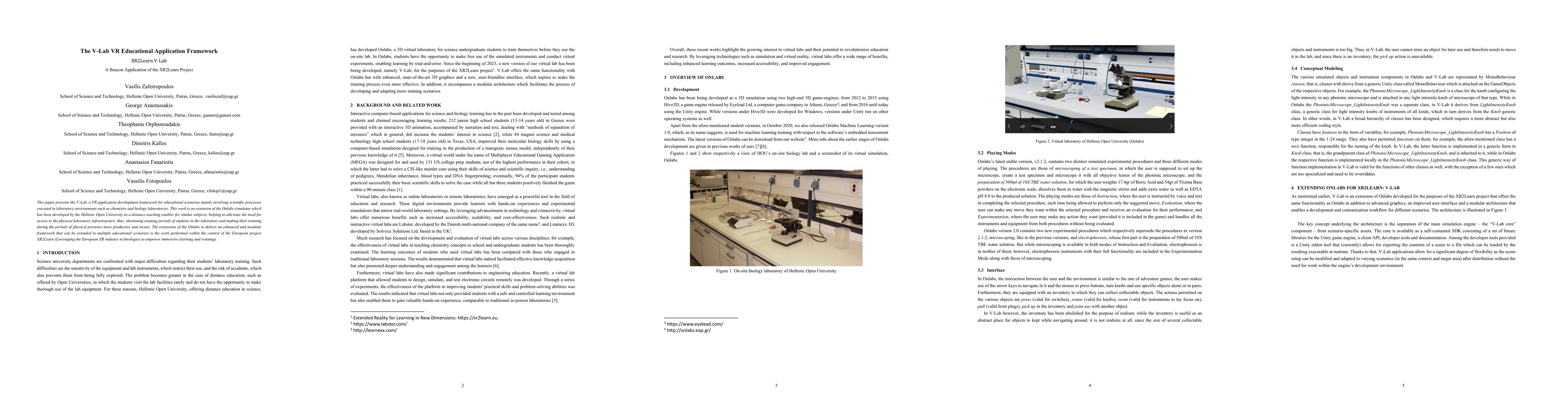 Thumbnail for The V-Lab VR Educational Application Framework