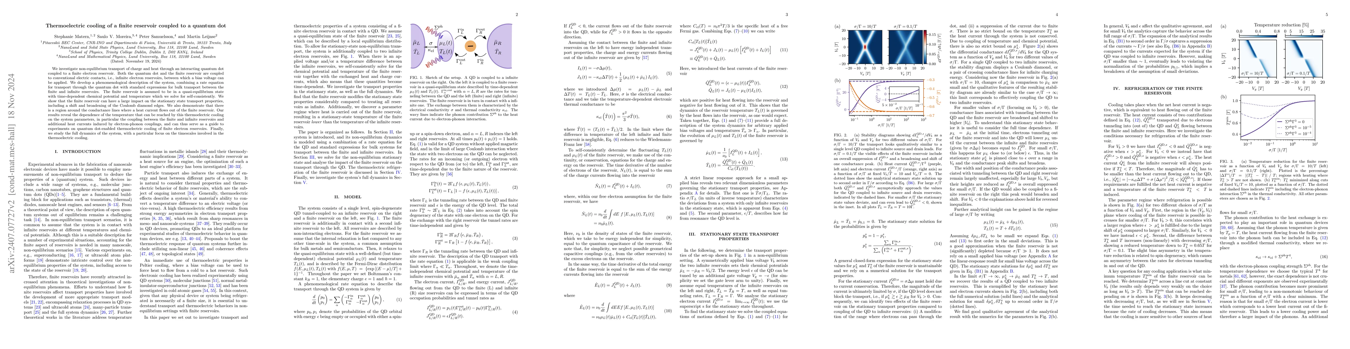 Thumbnail for Thermoelectric cooling of a finite reservoir coupled to a quantum dot