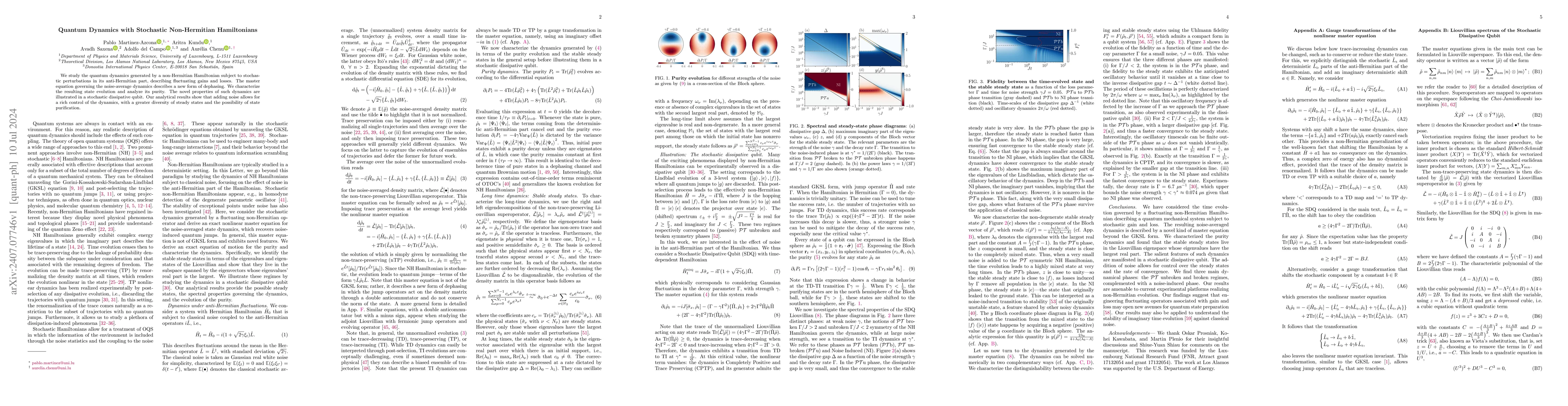 Thumbnail for Quantum Dynamics with Stochastic Non-Hermitian Hamiltonians