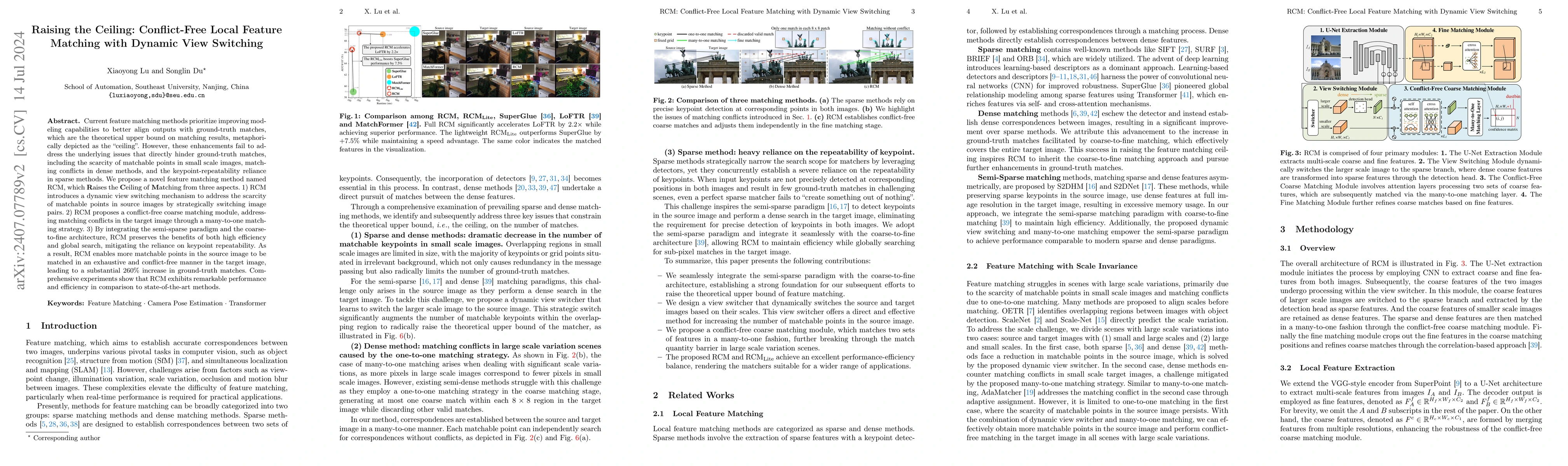Thumbnail for Raising the Ceiling: Conflict-Free Local Feature Matching with Dynamic
  View Switching