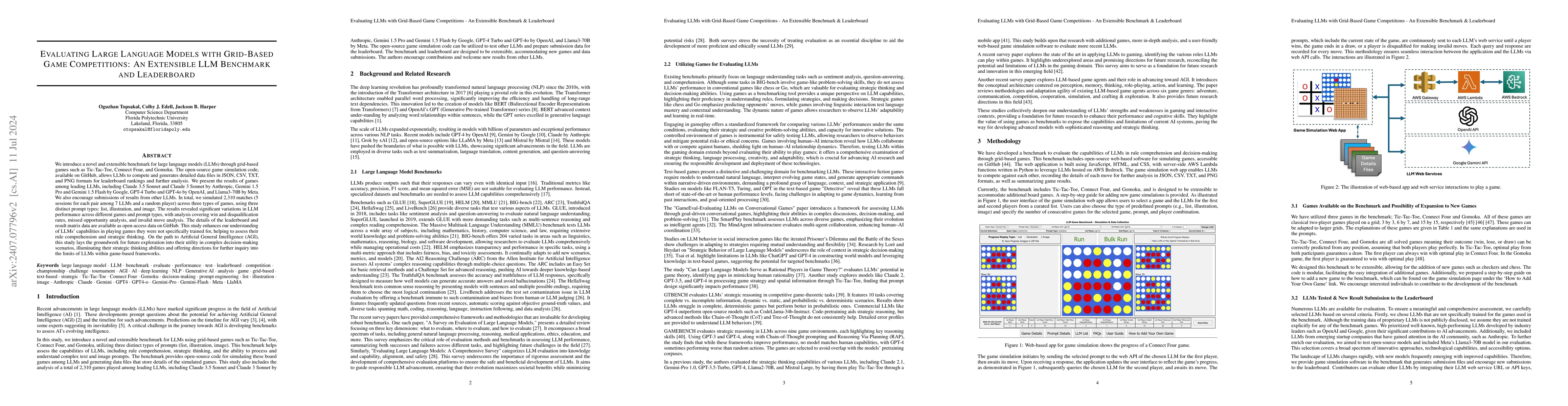 Thumbnail for Evaluating Large Language Models with Grid-Based Game Competitions: An
  Extensible LLM Benchmark and Leaderboard