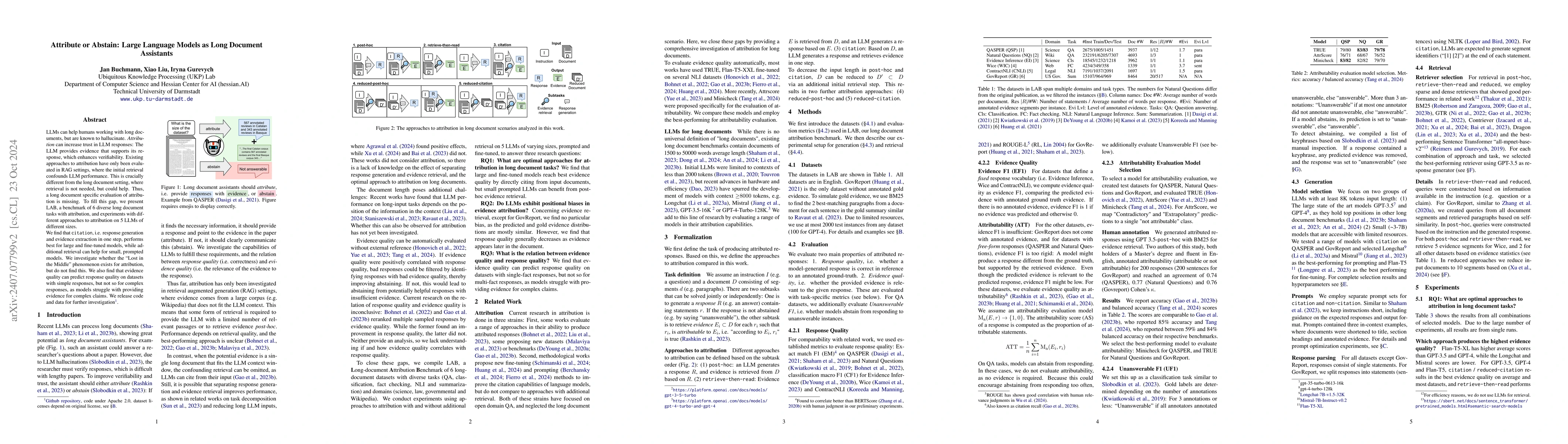 Thumbnail for Attribute or Abstain: Large Language Models as Long Document Assistants