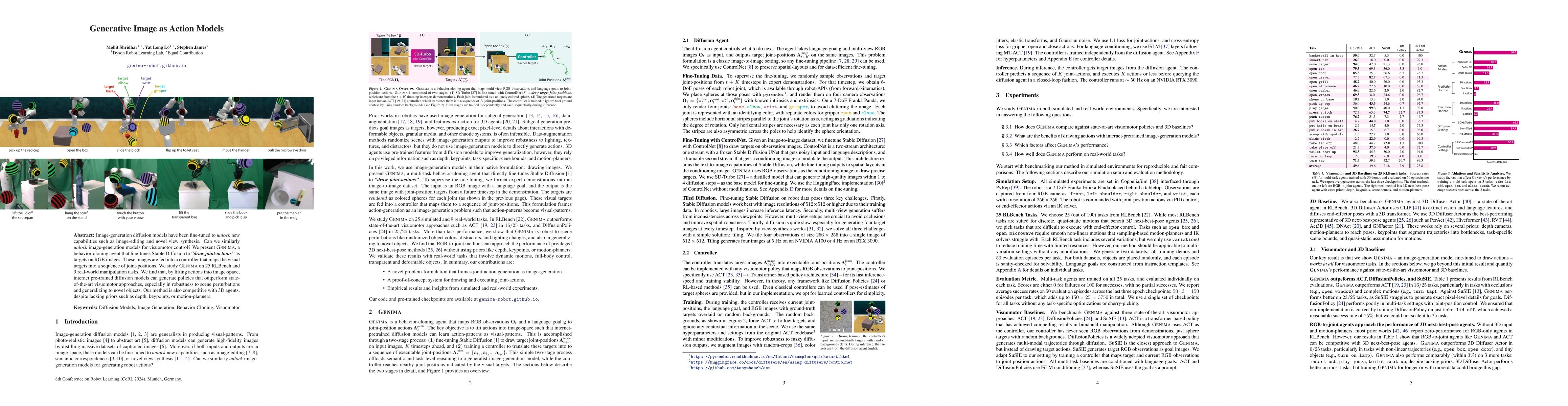Thumbnail for Generative Image as Action Models