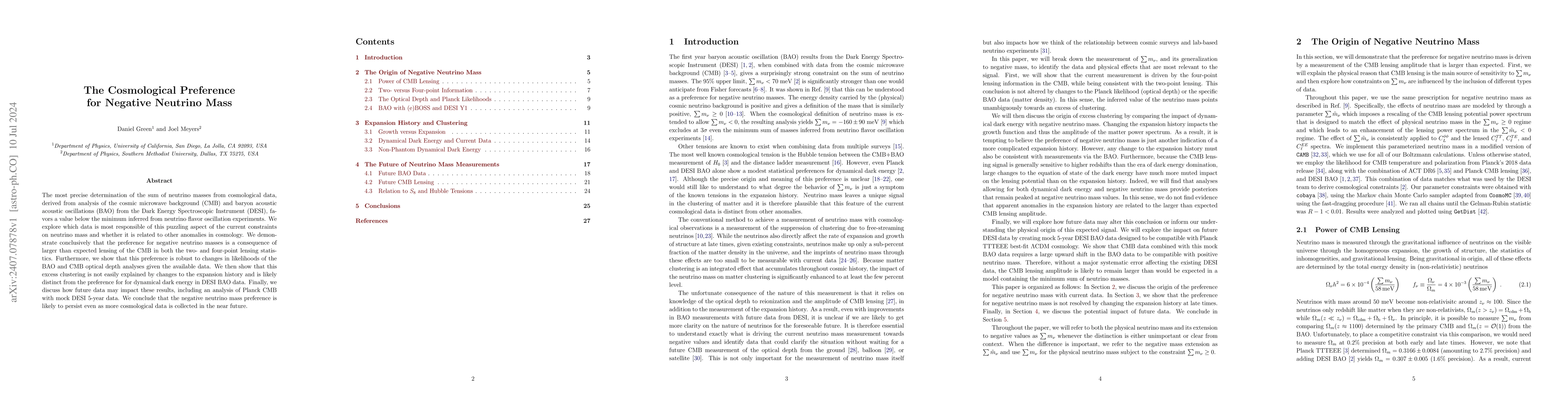 Thumbnail for The Cosmological Preference for Negative Neutrino Mass