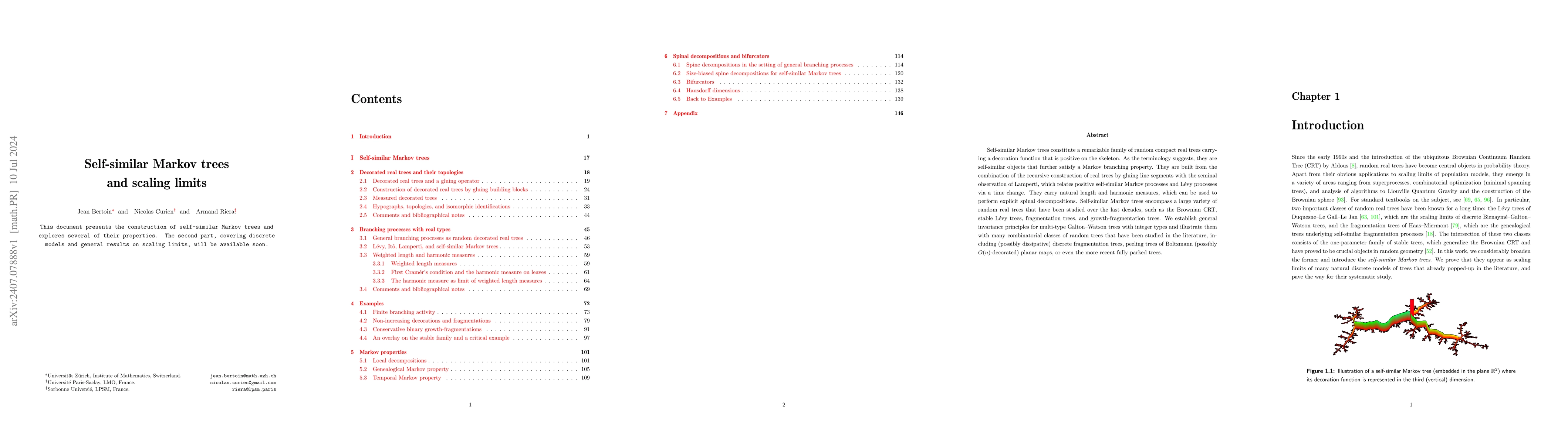 Thumbnail for Self-similar Markov trees and scaling limits