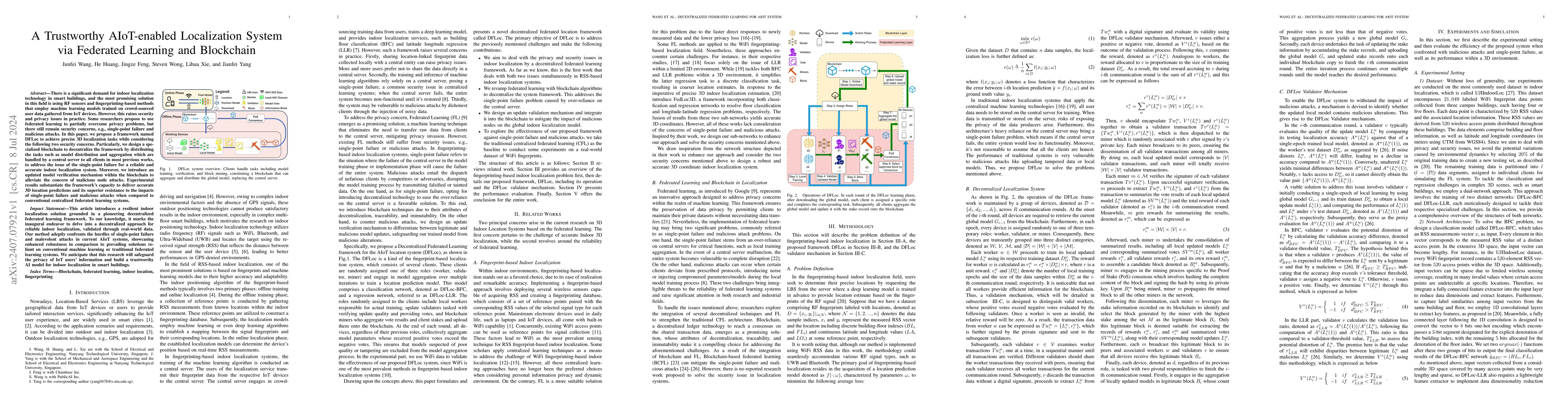 Thumbnail for A Trustworthy AIoT-enabled Localization System via Federated Learning
  and Blockchain
