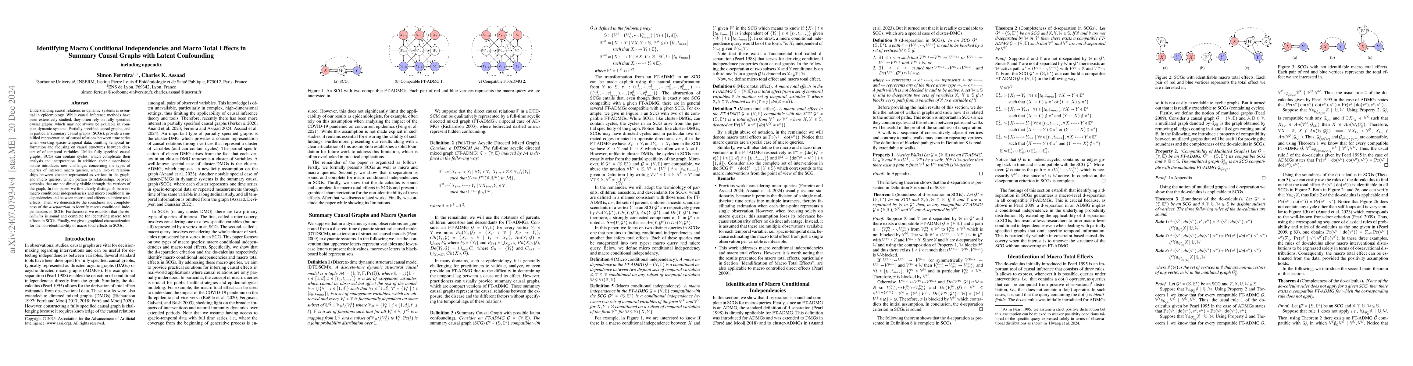 Thumbnail for Identifying macro conditional independencies and macro total effects in
  summary causal graphs with latent confounding