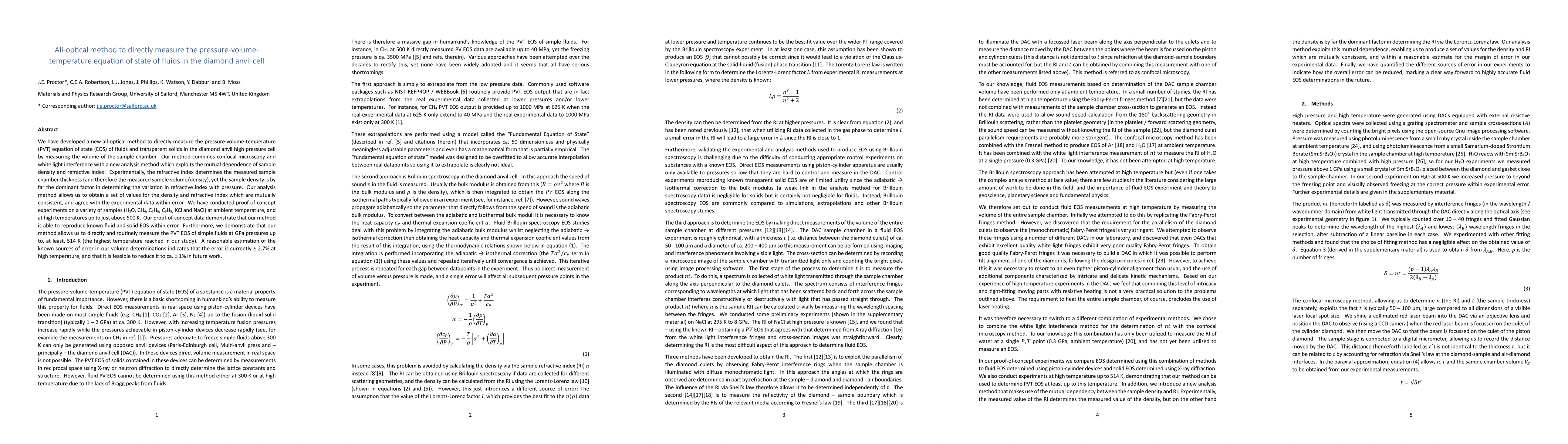 Thumbnail for All-optical method to directly measure the pressure-volume-temperature
  equation of state of fluids in the diamond anvil cell