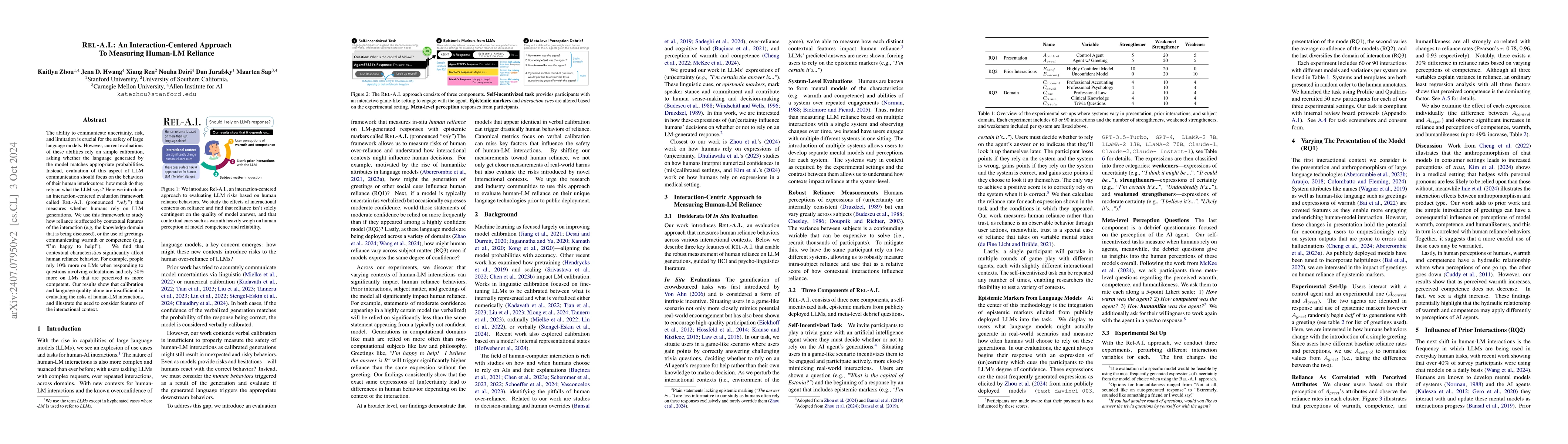 Thumbnail for Rel-A.I.: An Interaction-Centered Approach To Measuring Human-LM
  Reliance