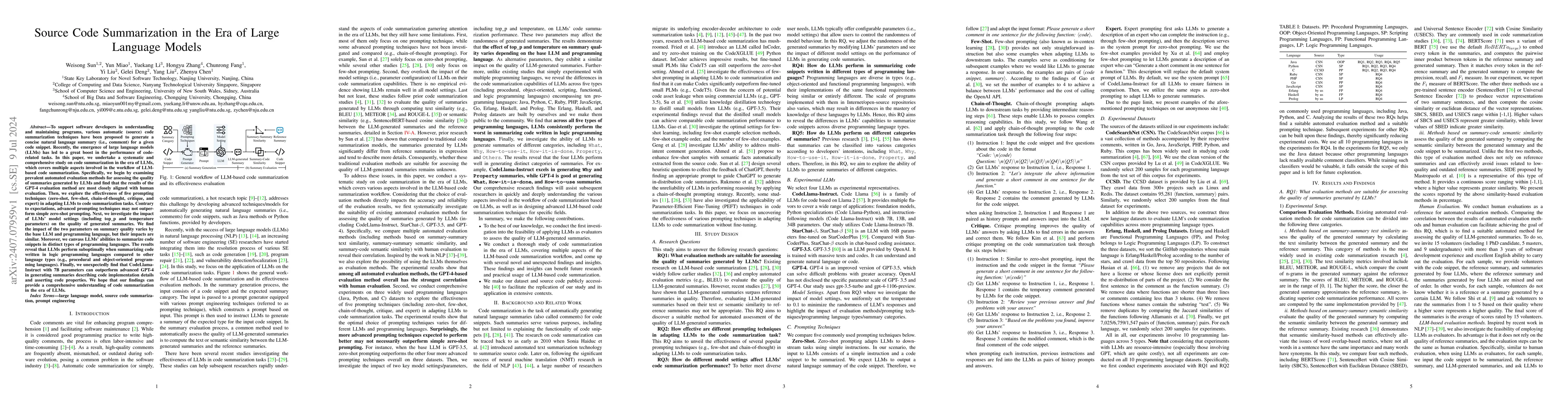 Thumbnail for Source Code Summarization in the Era of Large Language Models