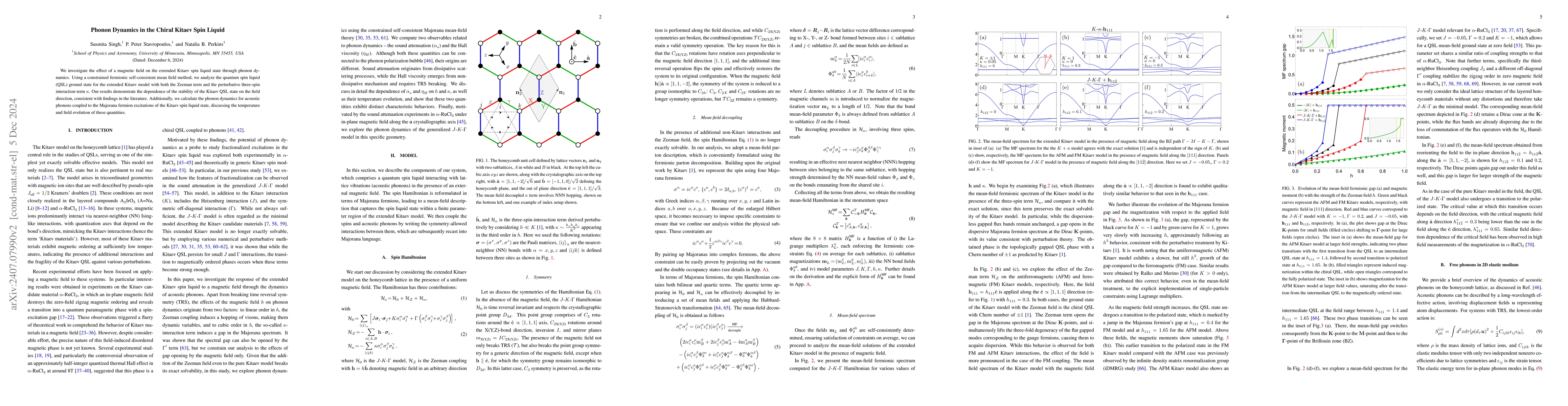 Thumbnail for Phonon Dynamics in the Chiral Kitaev Spin Liquid