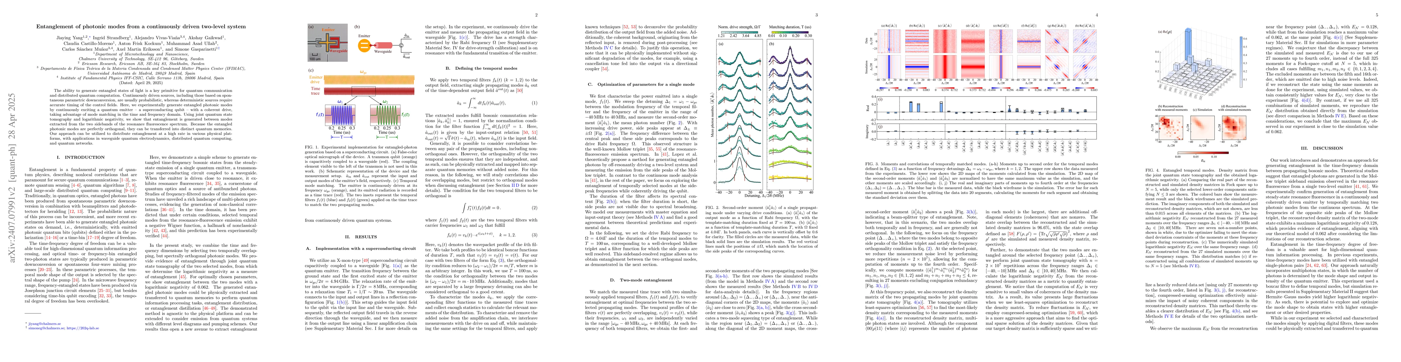 Thumbnail for Entanglement of photonic modes from a continuously driven two-level
  system