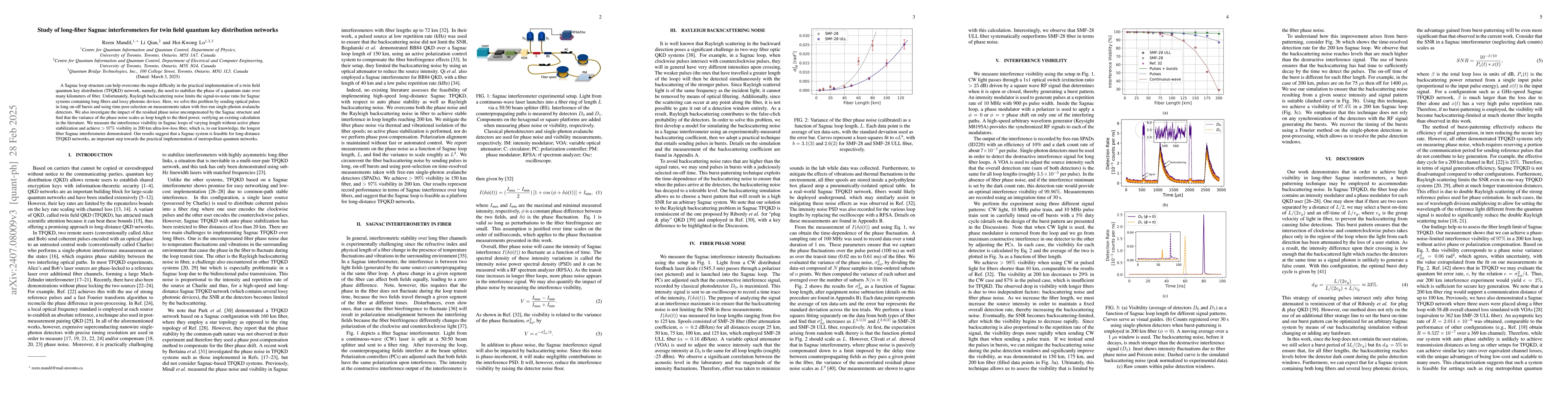 Thumbnail for Long-fiber Sagnac interferometers for twin field quantum key
  distribution networks