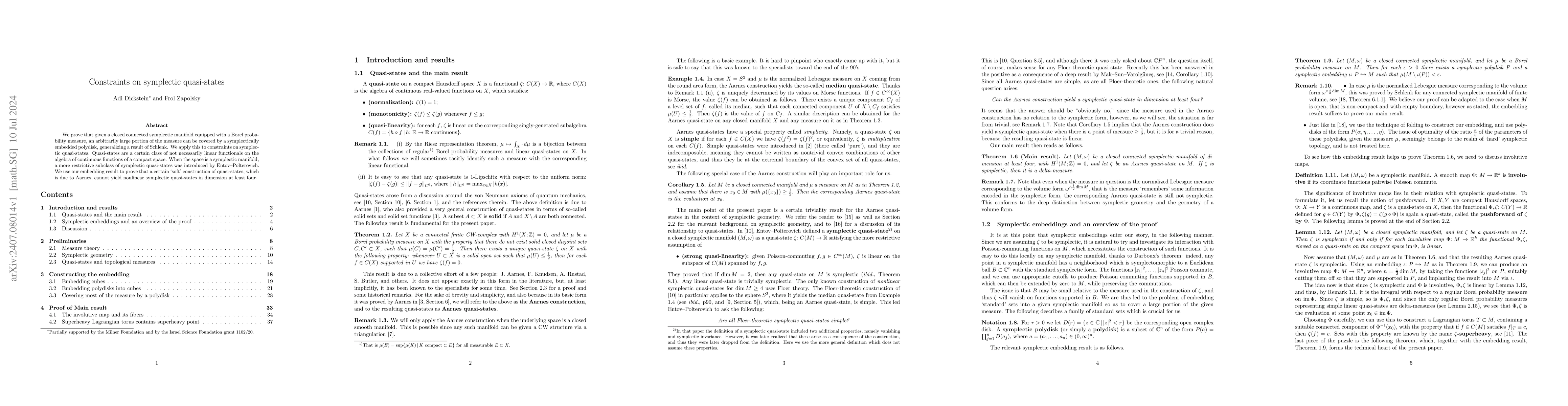 Thumbnail for Constraints on symplectic quasi-states