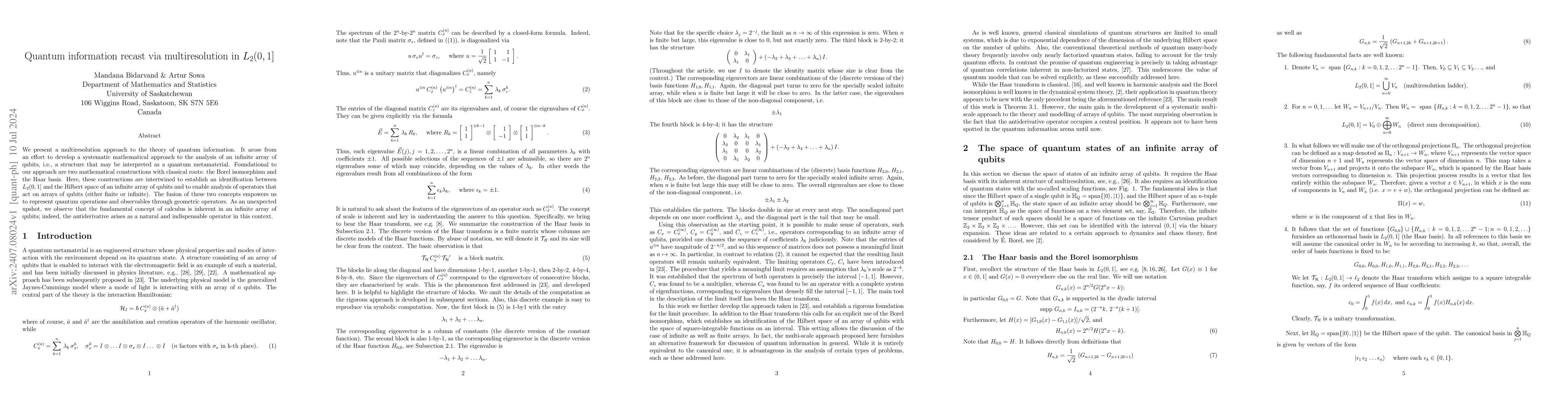 Thumbnail for Quantum information recast via multiresolution in $L_2(0,1]$