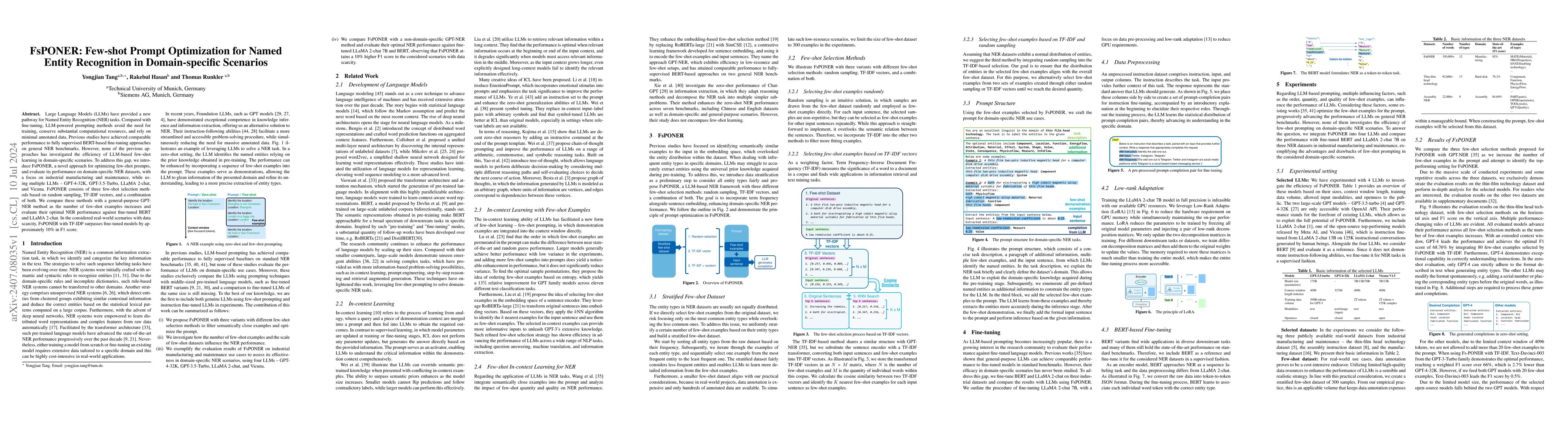 Thumbnail for FsPONER: Few-shot Prompt Optimization for Named Entity Recognition in
  Domain-specific Scenarios