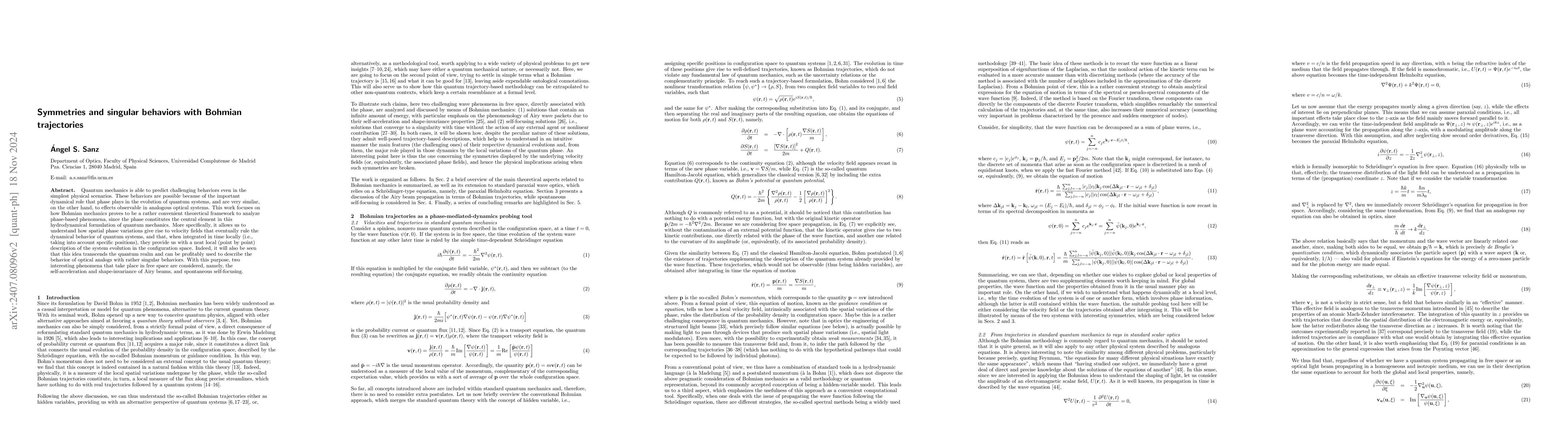 Thumbnail for Symmetries and singular behaviors with Bohmian trajectories