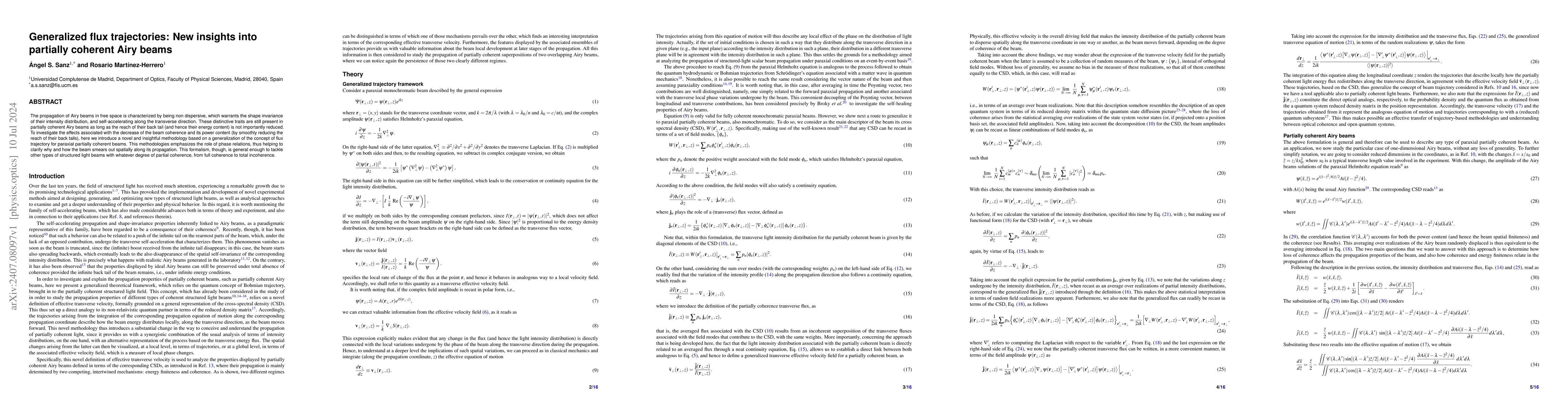 Thumbnail for Generalized flux trajectories: New insights into partially coherent Airy
  beams