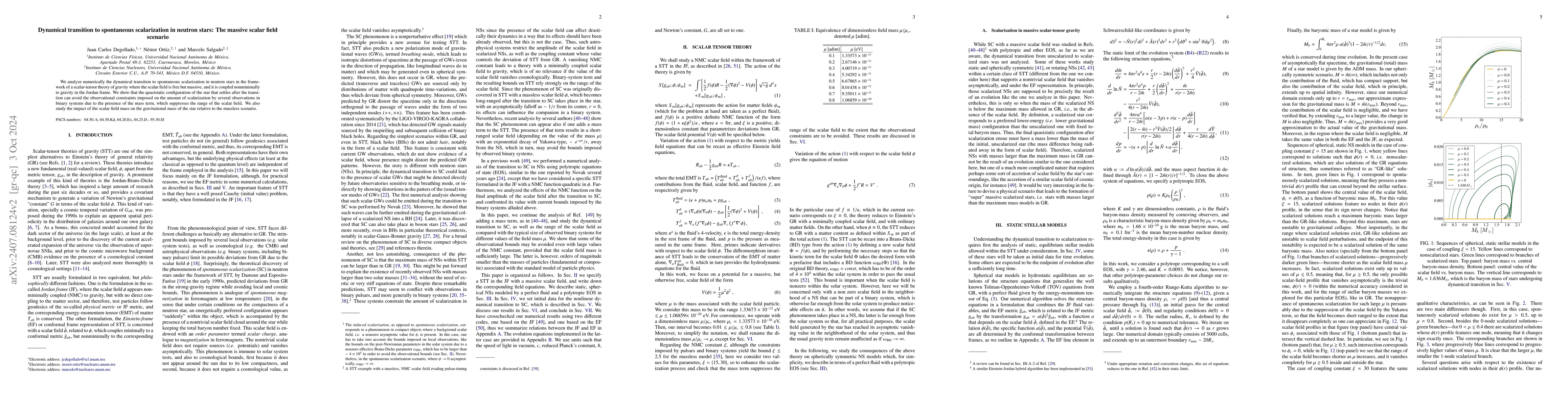 Thumbnail for Dynamical transition to spontaneous scalarization in neutron stars: The
  massive scalar field scenario