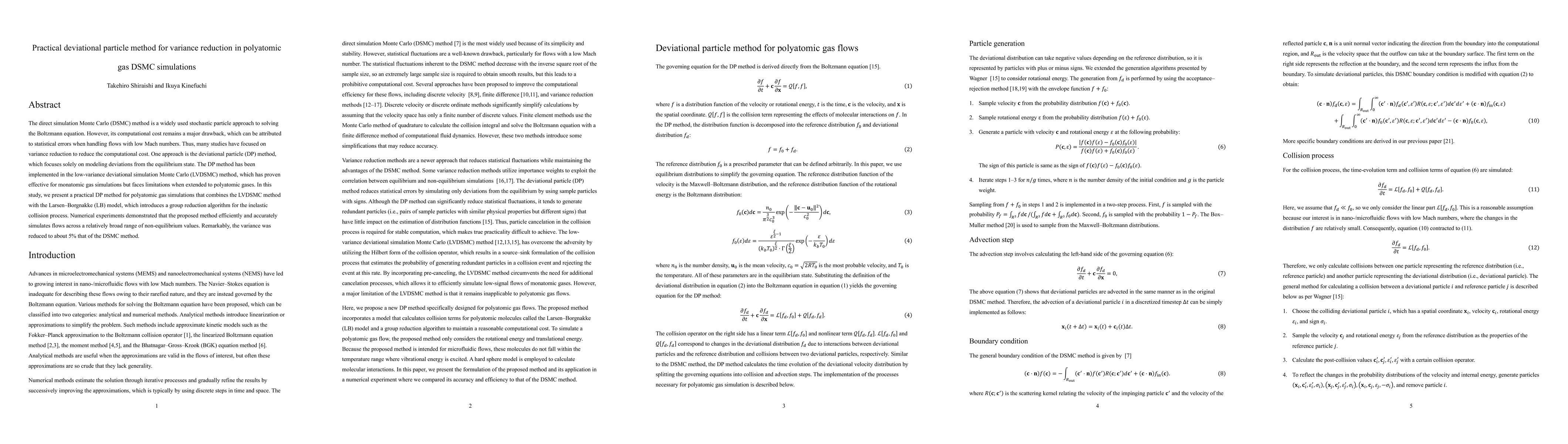 Thumbnail for Practical deviational particle method for variance reduction in
  polyatomic gas DSMC simulations
