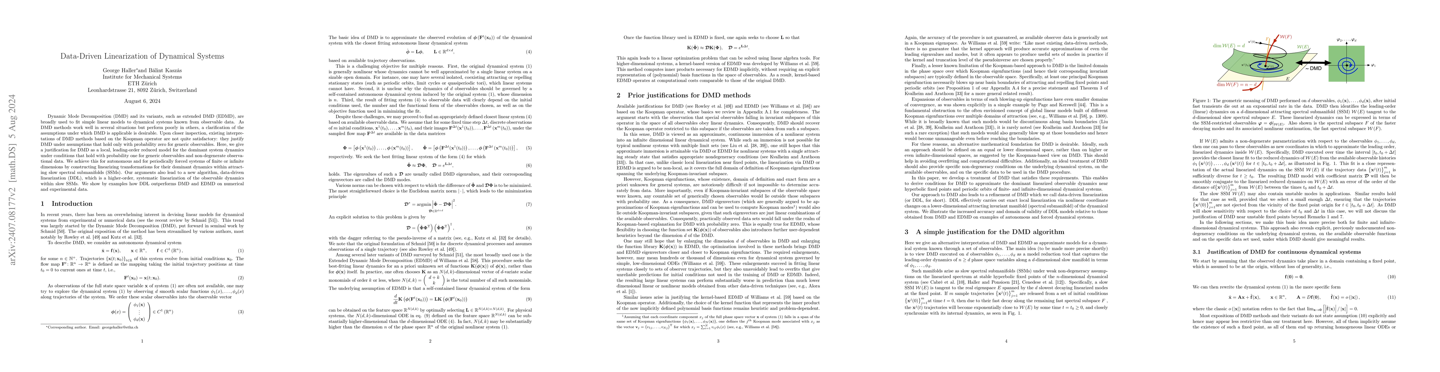 Thumbnail for Data-Driven Linearization of Dynamical Systems