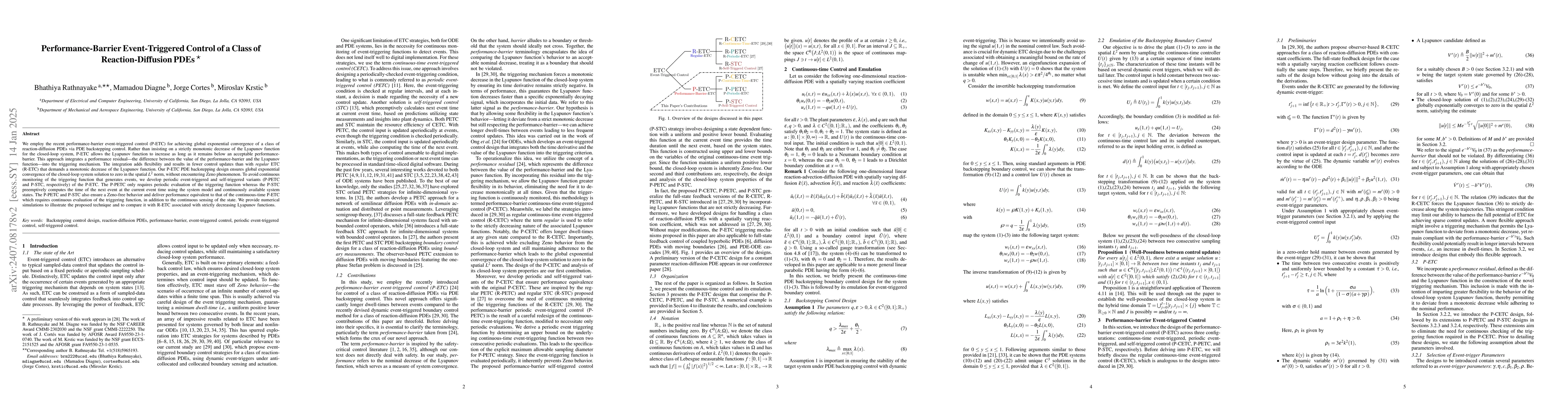 Thumbnail for Performance-Barrier Event-Triggered Control of a Class of
  Reaction-Diffusion PDEs