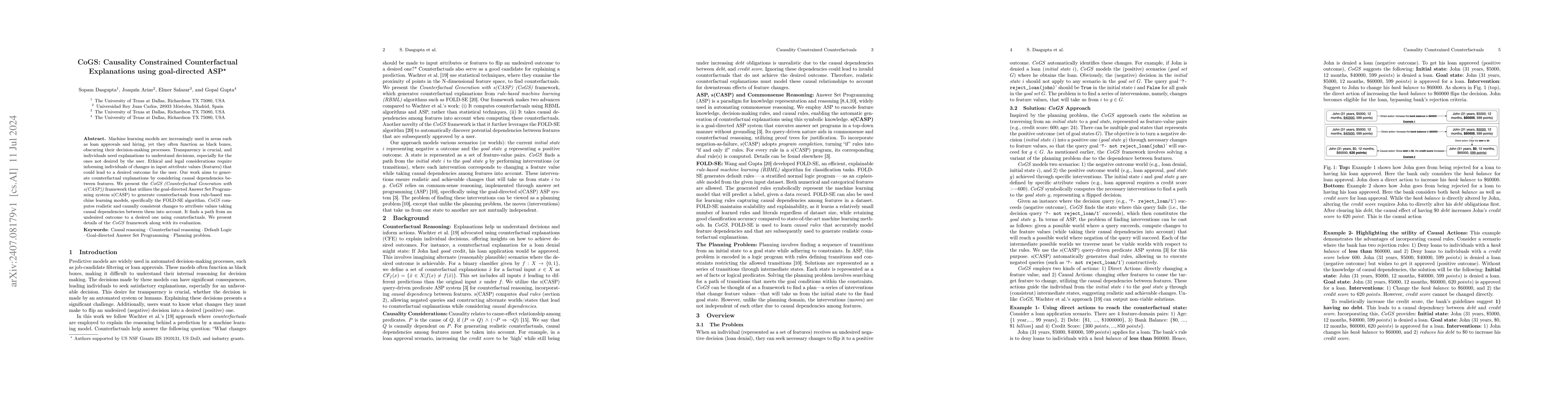 Thumbnail for CoGS: Causality Constrained Counterfactual Explanations using
  goal-directed ASP