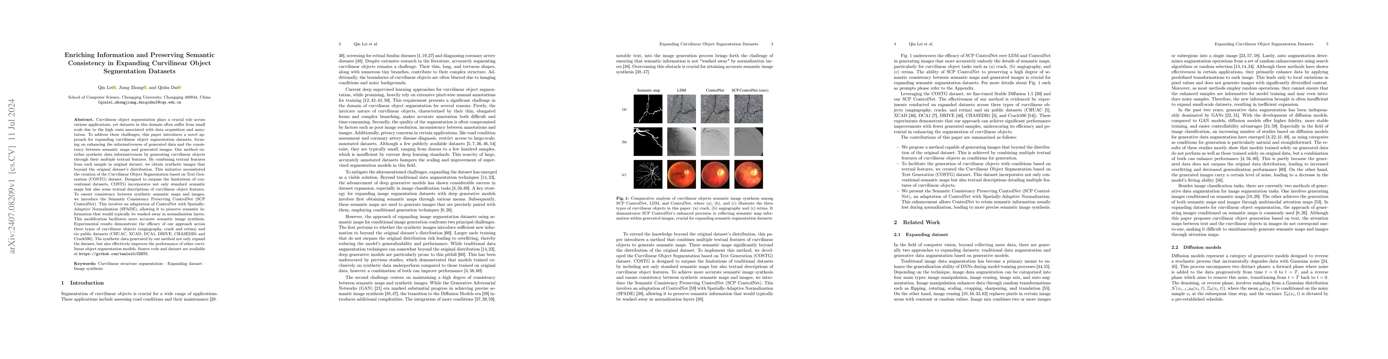 Thumbnail for Enriching Information and Preserving Semantic Consistency in Expanding
  Curvilinear Object Segmentation Datasets