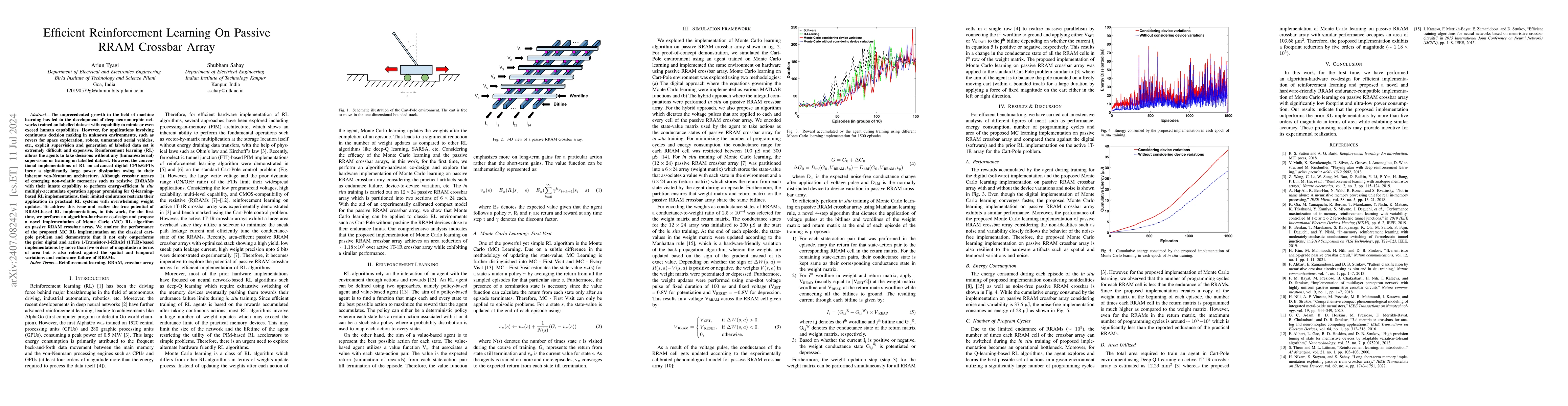 Thumbnail for Efficient Reinforcement Learning On Passive RRAM Crossbar Array