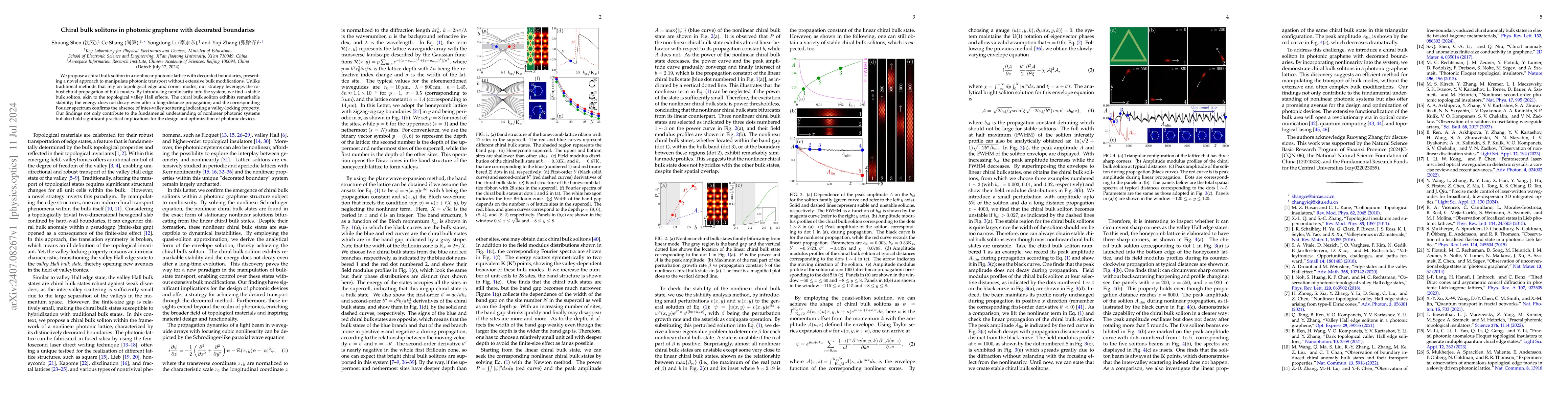 Thumbnail for Chiral bulk solitons in photonic graphene with decorated boundaries