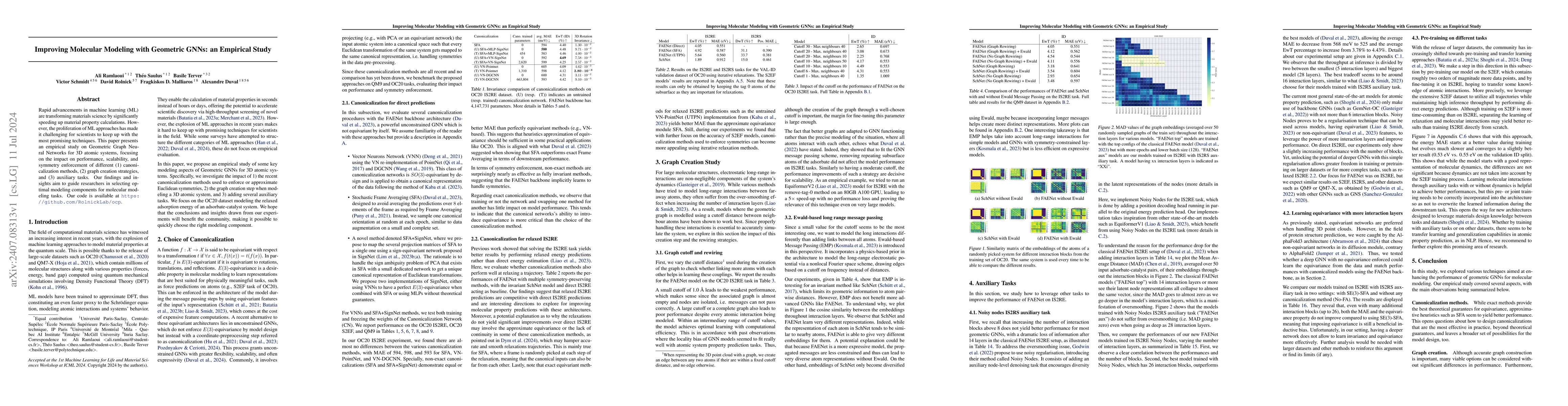 Thumbnail for Improving Molecular Modeling with Geometric GNNs: an Empirical Study