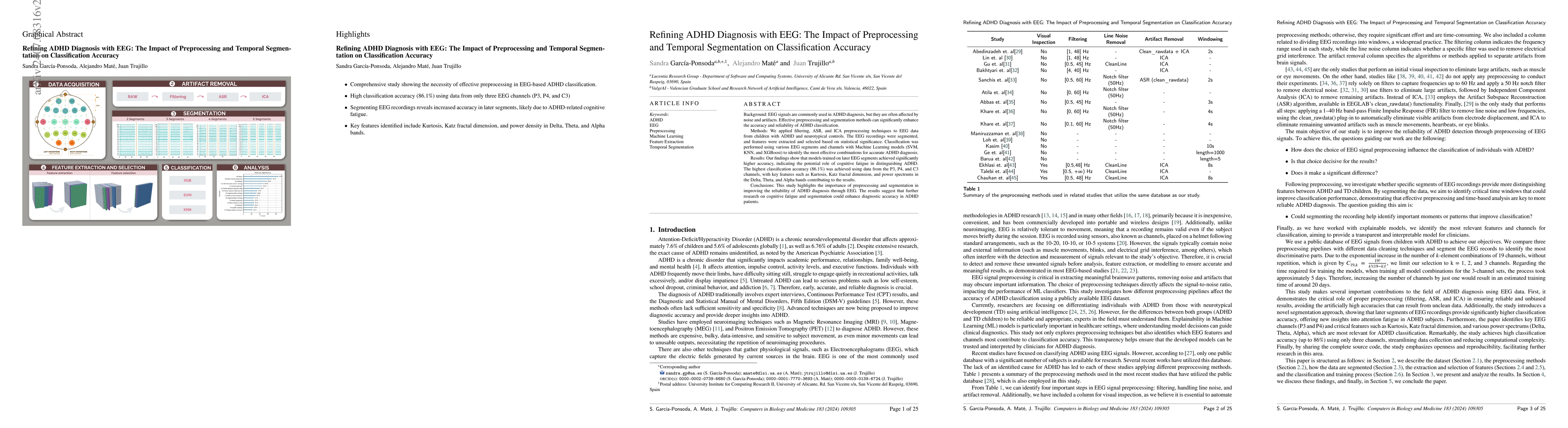 Thumbnail for Enhancing ADHD Diagnosis with EEG: The Critical Role of Preprocessing
  and Key Features