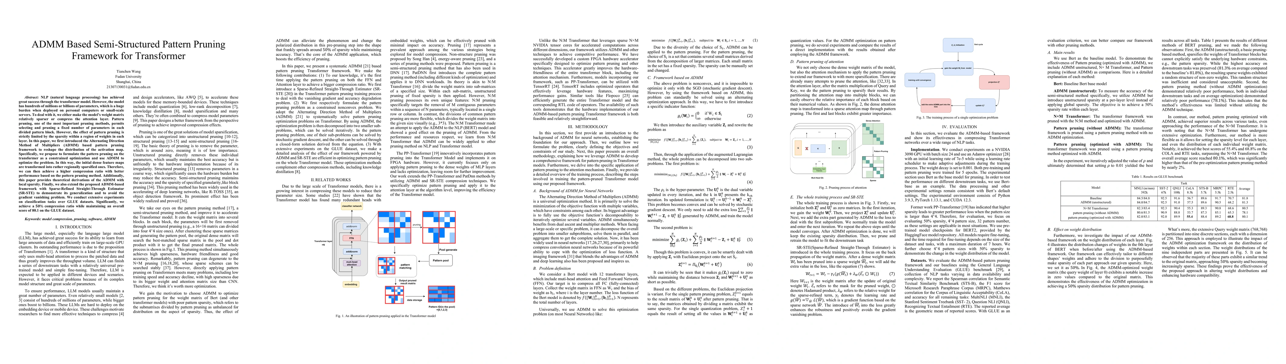 Thumbnail for ADMM Based Semi-Structured Pattern Pruning Framework For Transformer