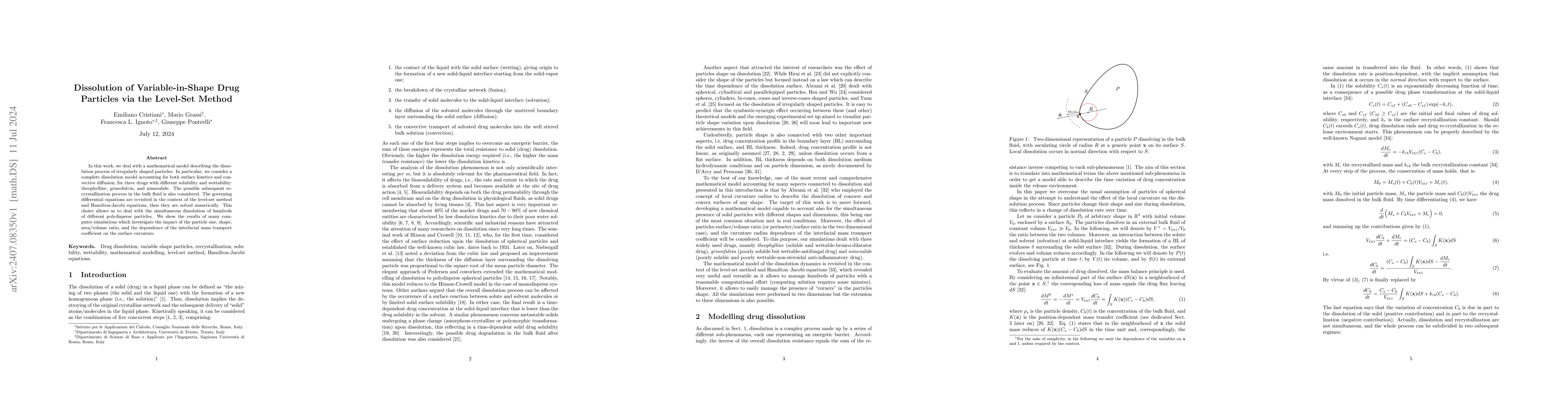 Thumbnail for Dissolution of variable-in-shape drug particles via the level-set method