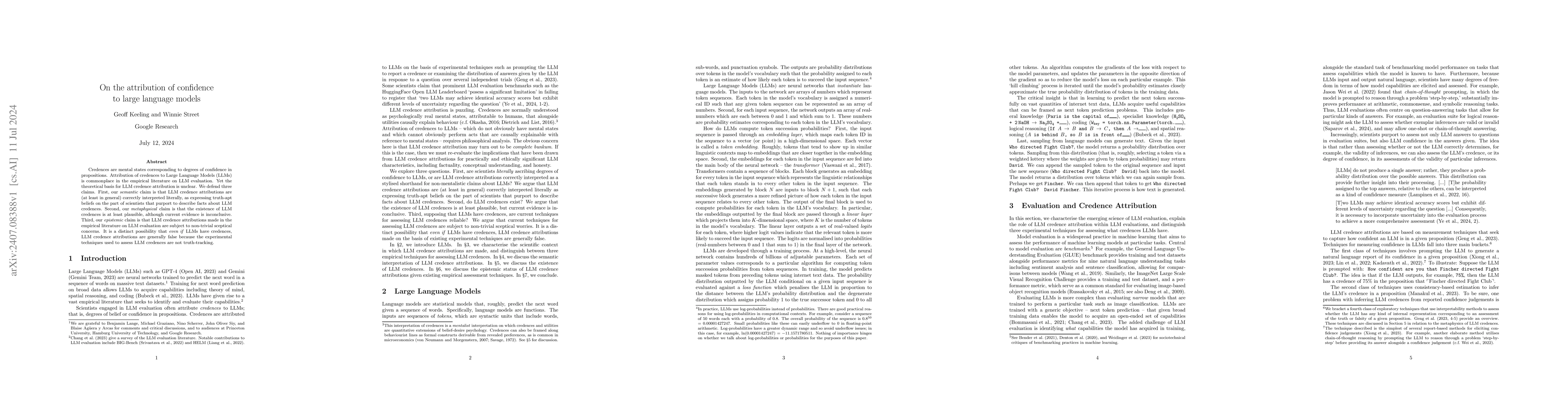 Thumbnail for On the attribution of confidence to large language models