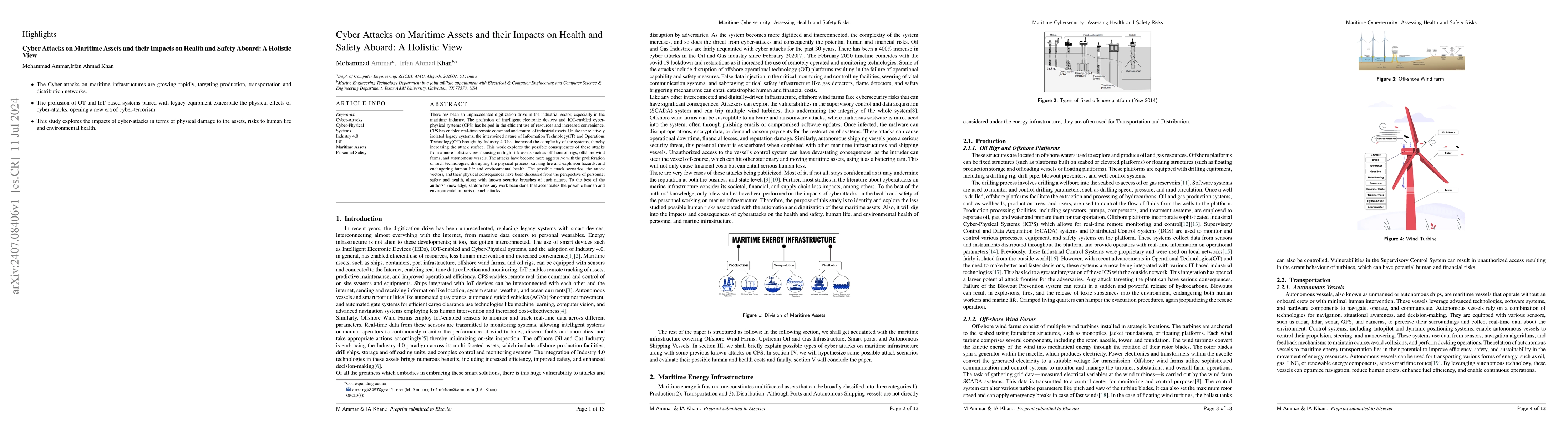 Thumbnail for Cyber Attacks on Maritime Assets and their Impacts on Health and Safety
  Aboard: A Holistic View