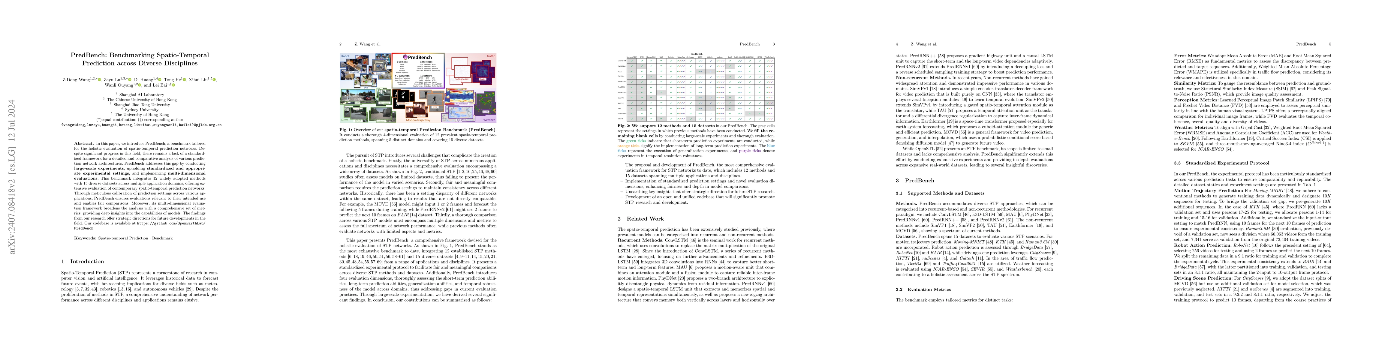 Thumbnail for PredBench: Benchmarking Spatio-Temporal Prediction across Diverse
  Disciplines