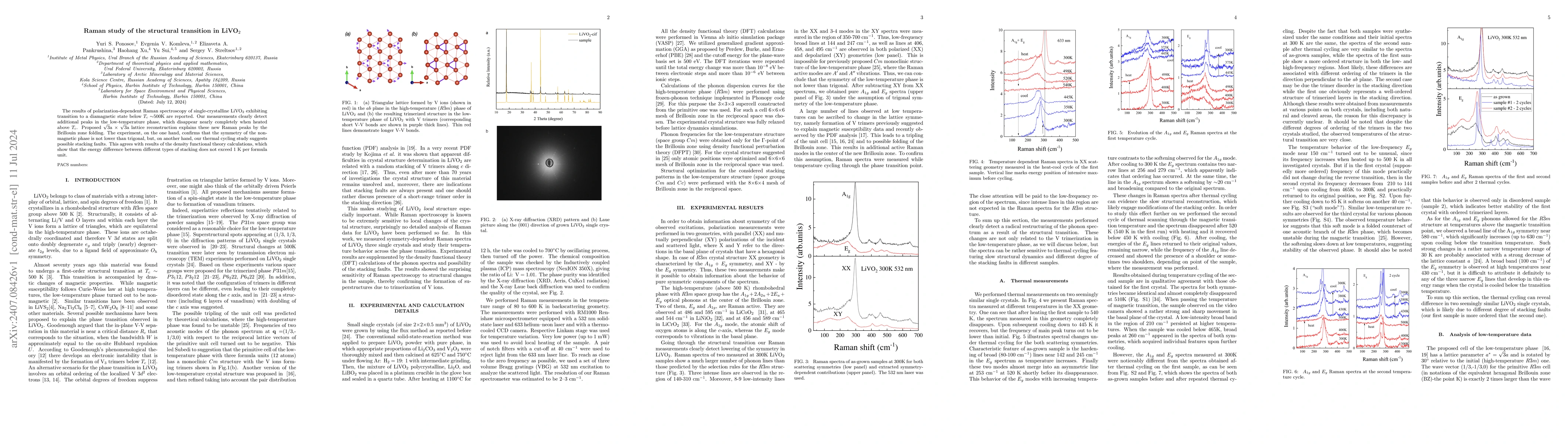 Thumbnail for Raman study of the structural transition in LiVO$_2$